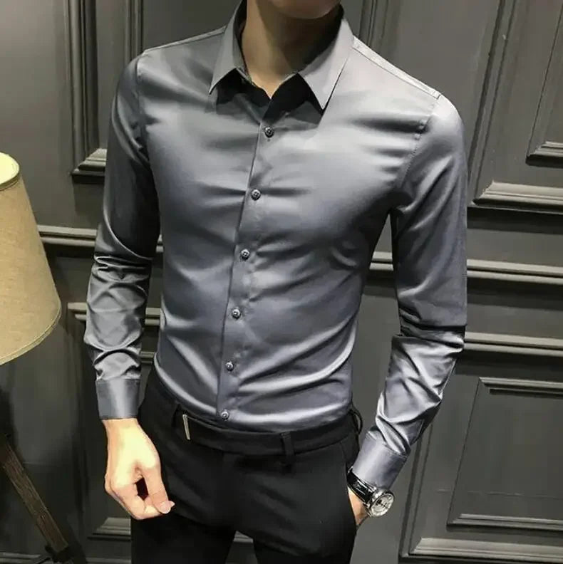 Men’s Long Sleeve Shirt – Elegant & Casual for Office and Everyday