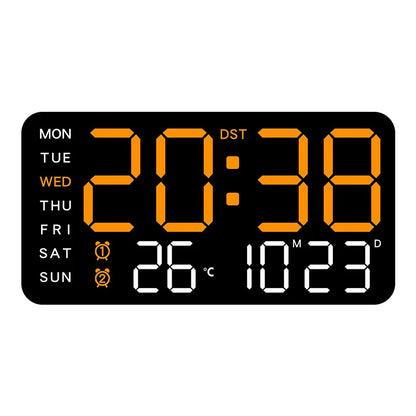 LED Digital Wall Clock with Voice Control