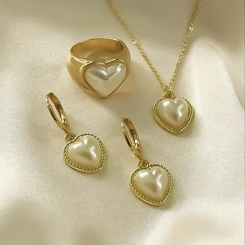 4-Piece Pearl Jewelry Set for Women