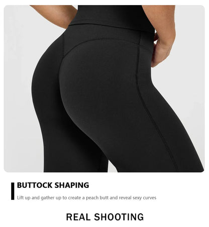 High-Waisted Wide-Leg Yoga Leggings for Women – Stretch Gym & Workout Pants