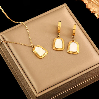 Gold Heart, Star & Flower Necklace and Earrings Set for Women – Waterproof Jewellery