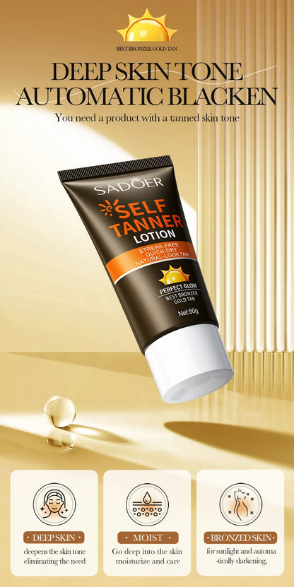 Self-Tanning Lotion for Body & Face – Deep Moisturising Sun Protection Cream
