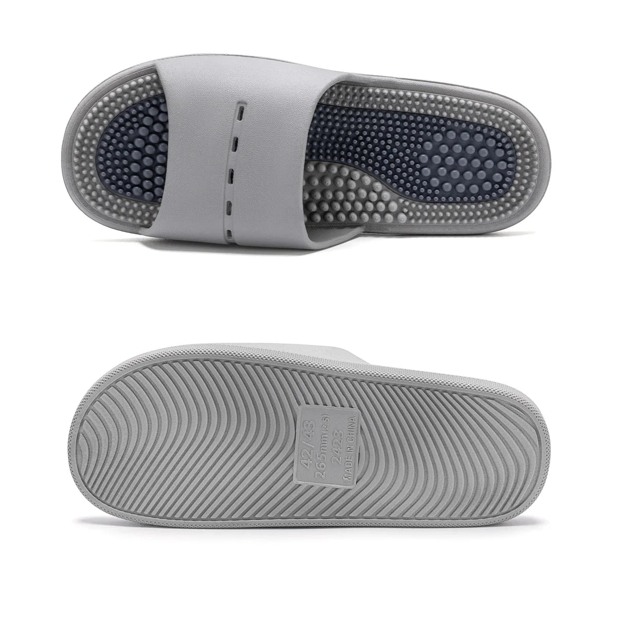 Comfortable PVC Indoor Slippers for Men & Women – Massage & Breathable Home Slides