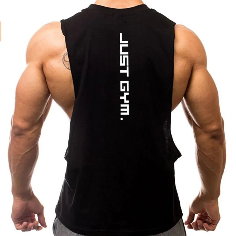 Men’s Gym Tank Top – Dropped Armholes Sleeveless Workout & Fitness Vest for Training & Jogging