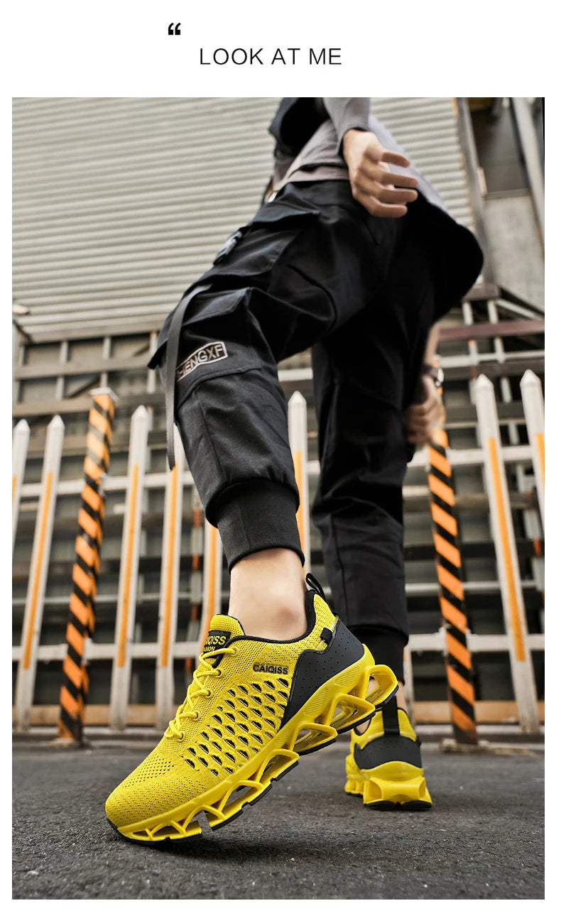 Men’s Lightweight Breathable Running Sneakers – Shock-Absorb Gym & Casual Shoes