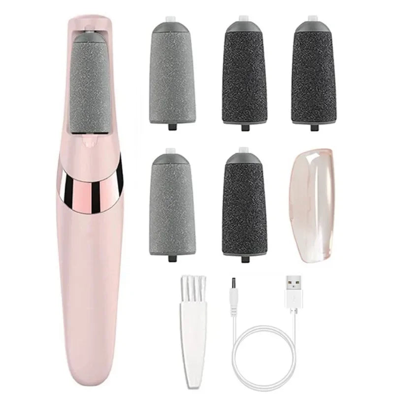 USB Electric Foot Pedicure Grinder – Rechargeable Dead Skin Removable Roller Tool