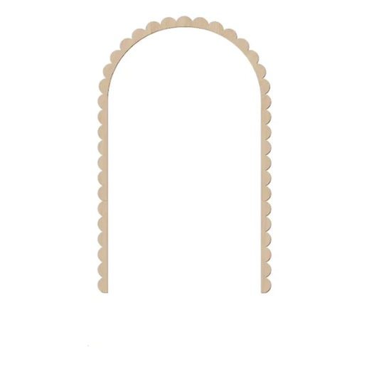Modern Wooden Wall Arch Decor – Scalloped DIY Wall Panel Accent Rustic & Boho Style
