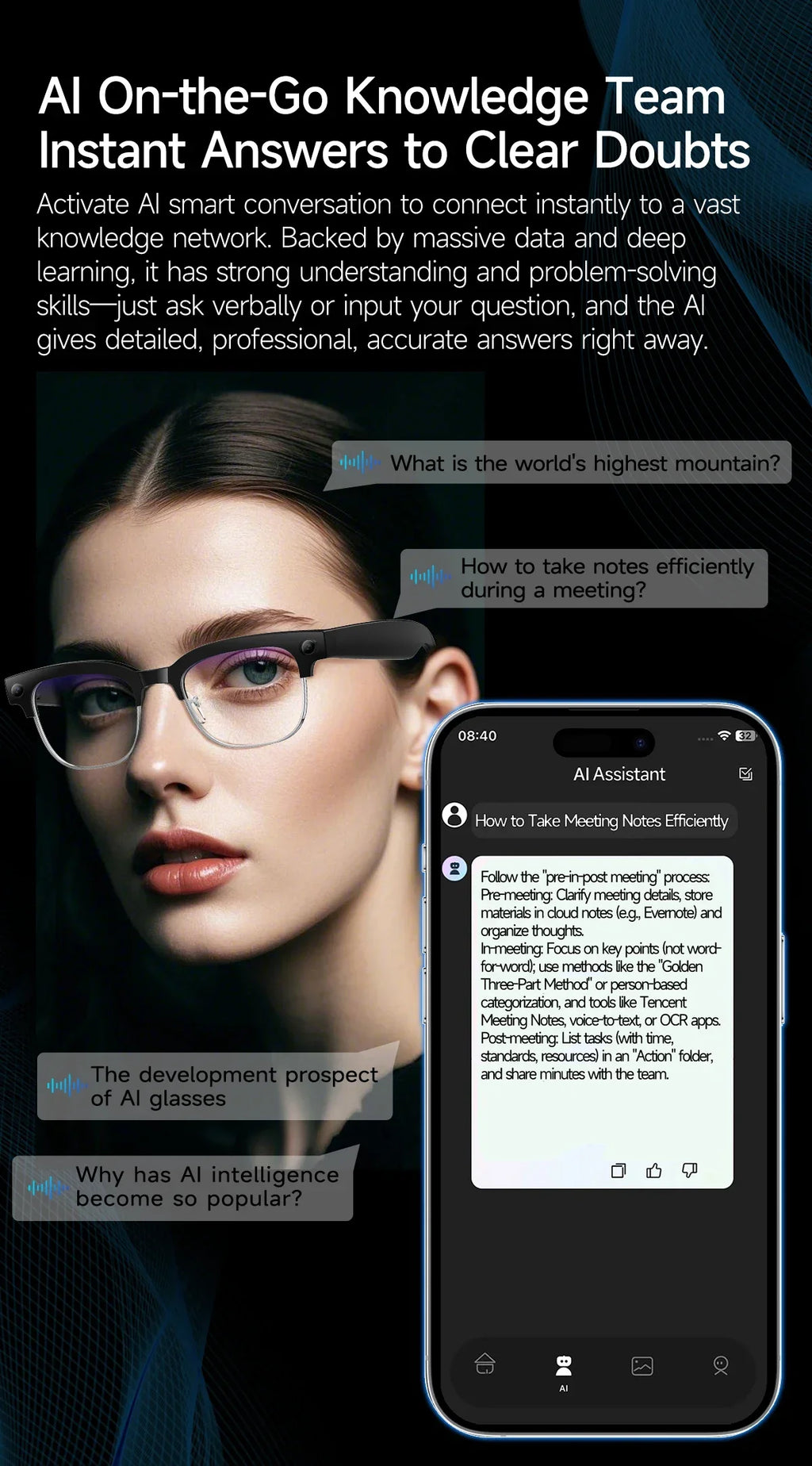 2026New Ultra AI Smart Glasses With 800W Camera GPT Sunglasses WIFI Transmission Bluetooth Call Video Music Player For Men Women