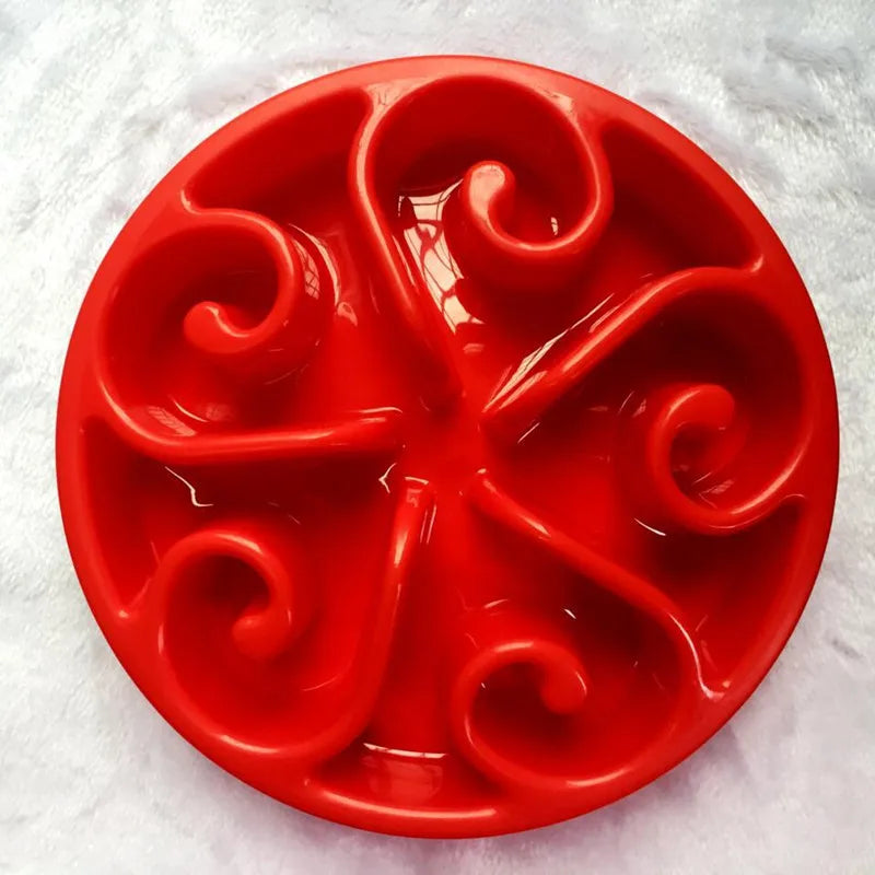 Dog Slow Feeder Bowl – Anti Gulping Non Slip Pet Food Dish