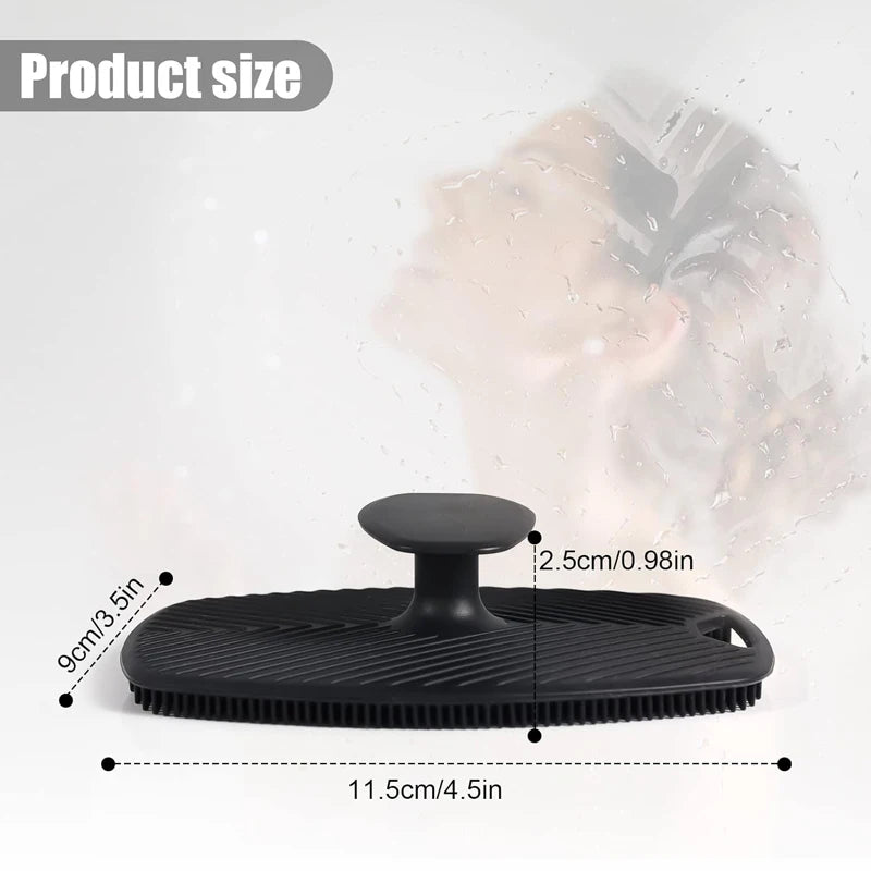Silicone Body Scrubber Bath Wash Brush Exfoliating Body Brush Shower Face Scrubber Handle Wet & Dry Brushing for Man Women