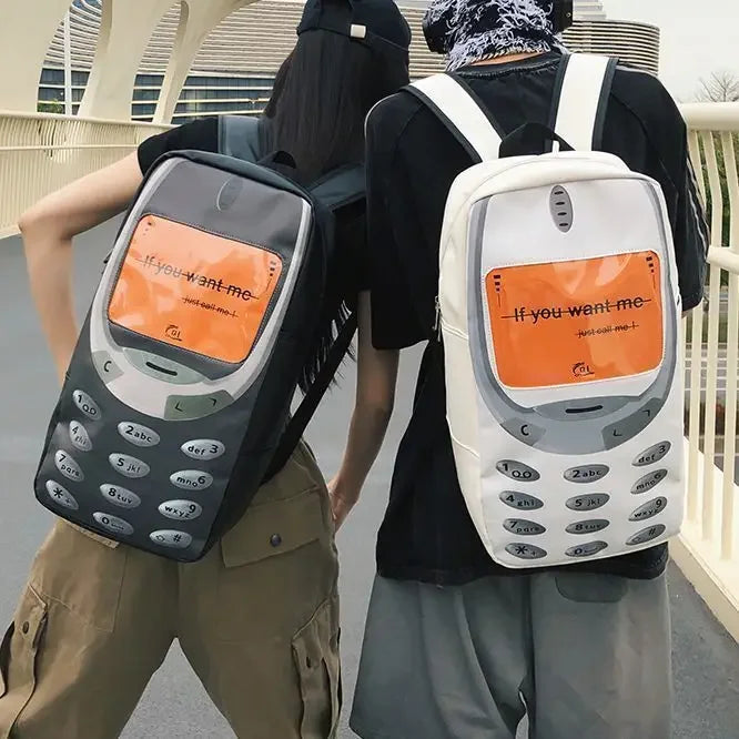 Unisex Splashproof Nylon Backpack with Mobile Phone Pocket – High-Capacity Casual Street Style Bag