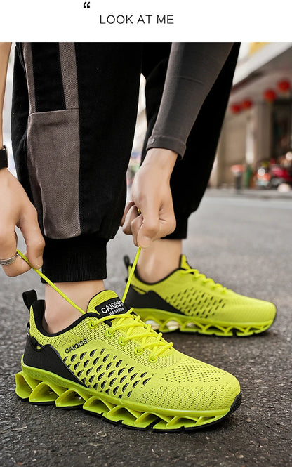 Men’s Lightweight Breathable Running Sneakers – Shock-Absorb Gym & Casual Shoes