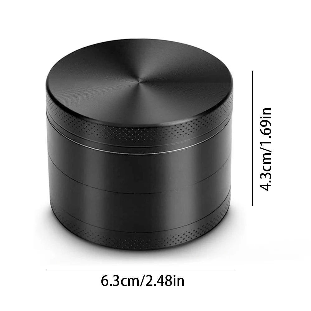 4-Layer Premium Metal Herb Grinder – Multifunctional Tobacco & Herb Crusher