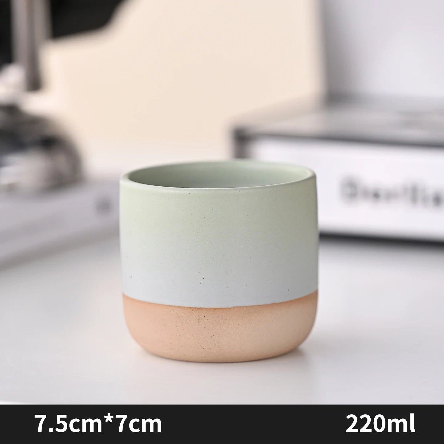 Vintage Ceramic Coffee Mug – Japanese Style Stoneware Espresso Cup