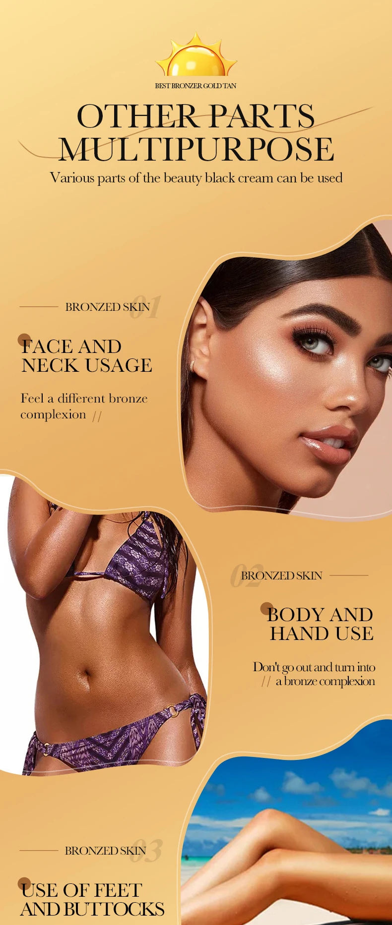 Self-Tanning Lotion for Body & Face – Deep Moisturising Sun Protection Cream