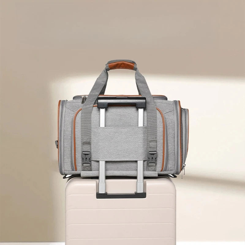 Pet Outdoor Suitcase Expandable Cat Bag Portable Pet Trolley Case Large Capacity Handbag Dog Cat Bag Car Bag Dog Travel Case