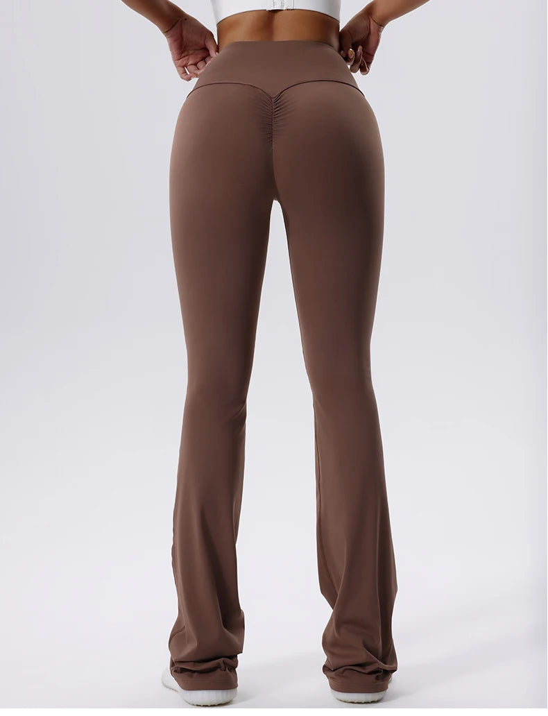 Women’s High-Waist Flared Yoga Leggings – Breathable Gym & Fitness Pants