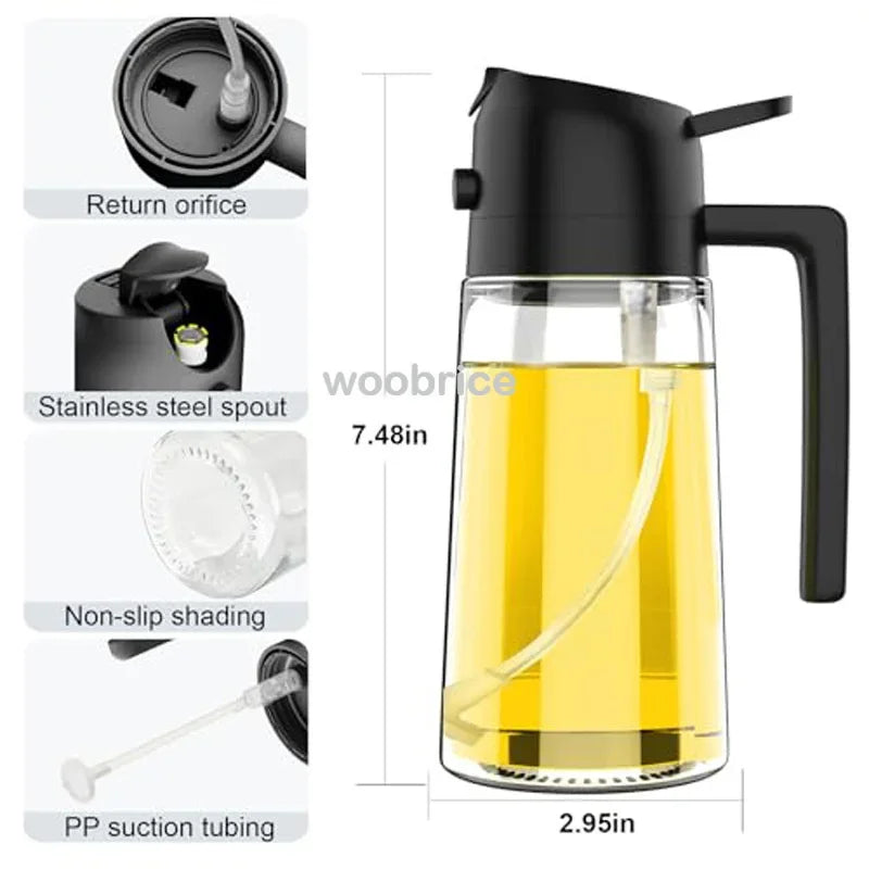 Oil Dispenser Seasoning Accessories Oil Cruet Bottle Oil Spray Kitchen Utensils for Kitchen Barbecue Oils Sprayer Container