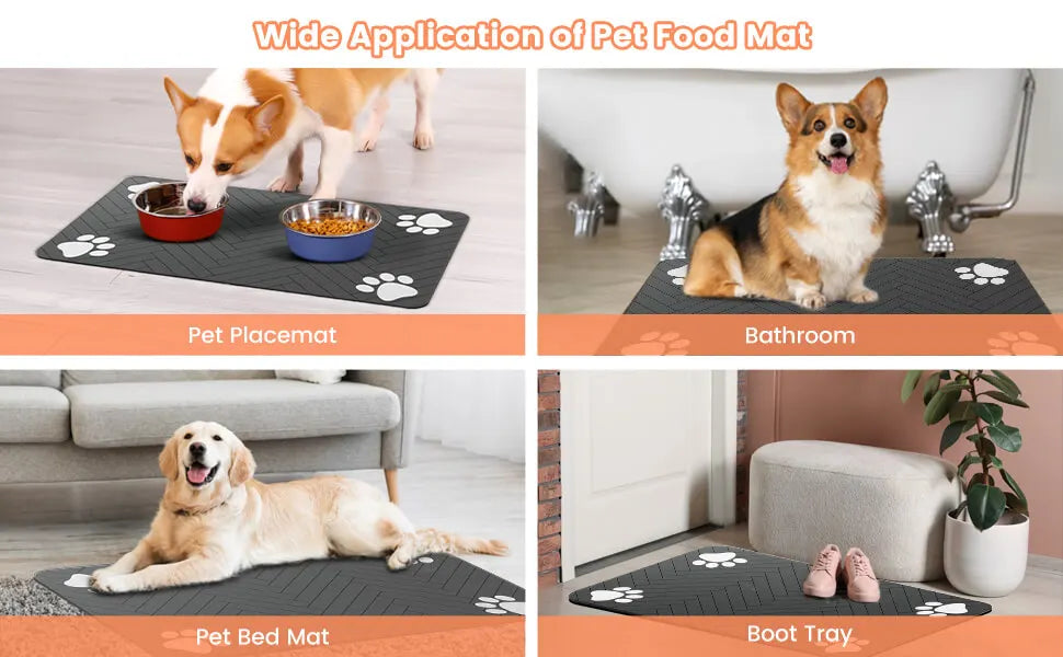 Waterproof Non-Slip Pet Feeding Mat for Dogs & Cat