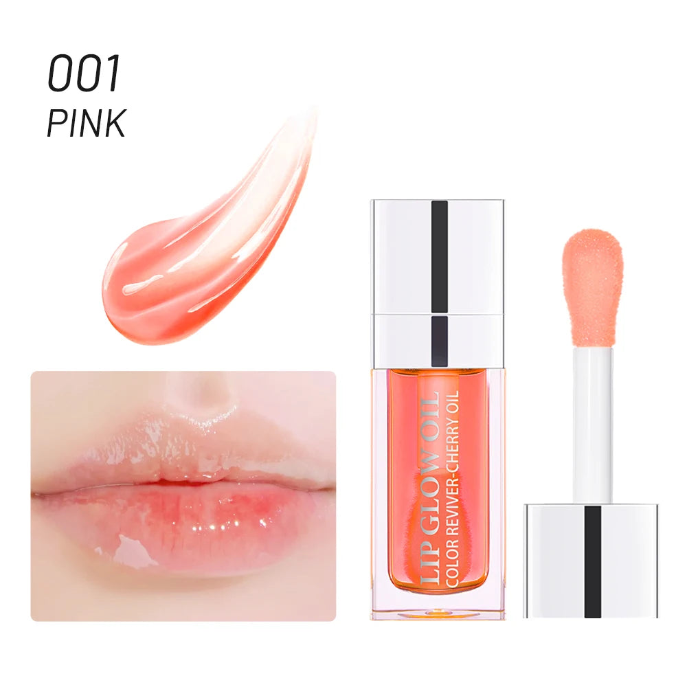 Hydrating Pink Lip Oil Gloss – Moisturising & Plumping Lip Treatment Soft & Nourished Lips