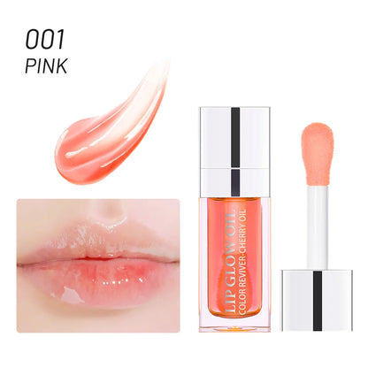Hydrating Pink Lip Oil Gloss – Moisturising & Plumping Lip Treatment Soft & Nourished Lips