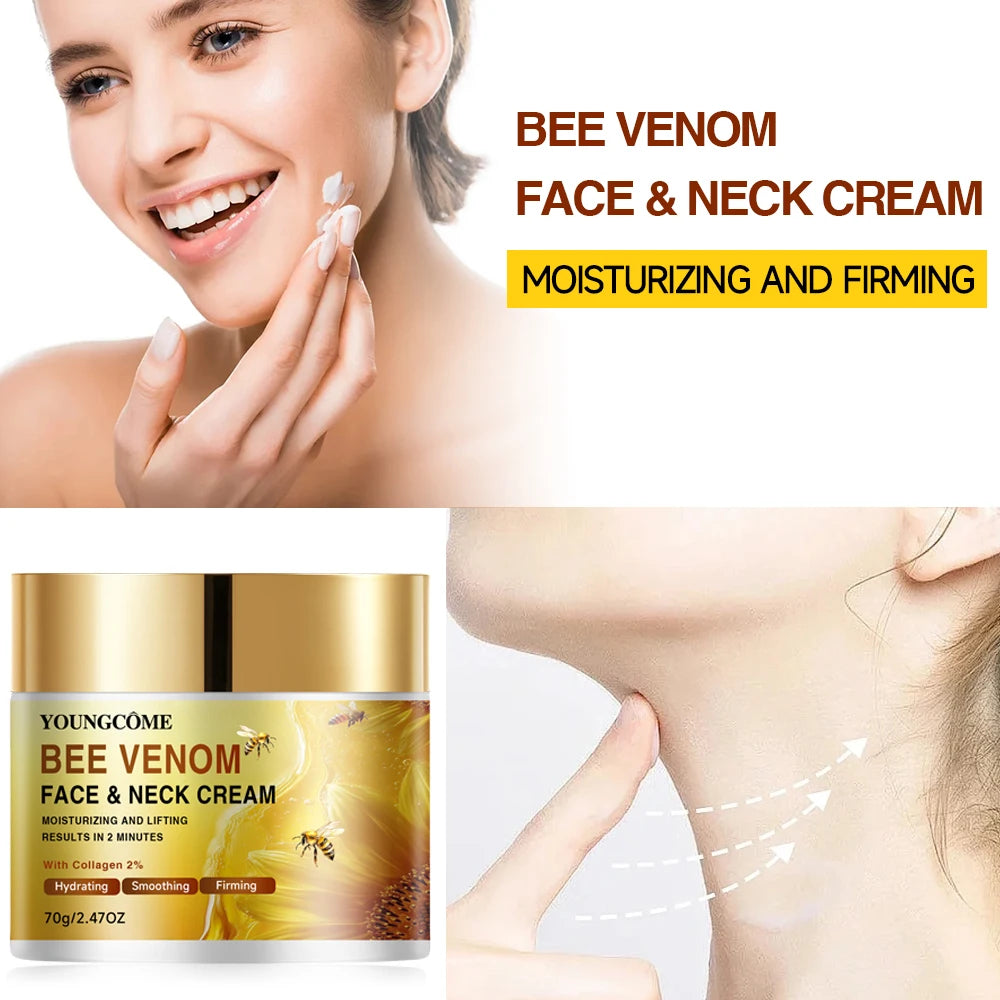 40/70g Bee Venom Face Neck Cream - Daily Moisturizing Firming Skin Smoothing Lifting Care for All Skin Types