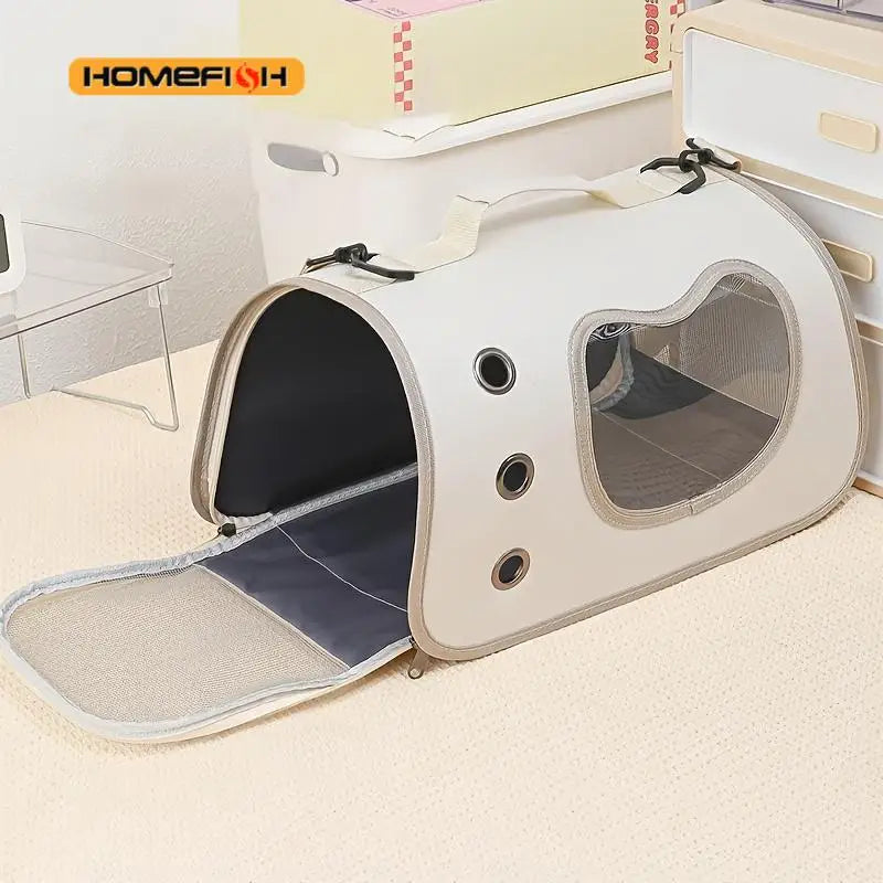 Portable Foldable Pet Carrier Bag Breathable Cat & Small Dog Shoulder Travel Bag Lightweight Kitten Carrying Bag
