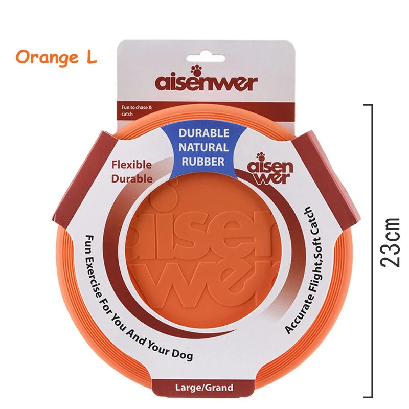 Silicone Dog Flying Disc – Soft Non Slip Training Frisbee Toy