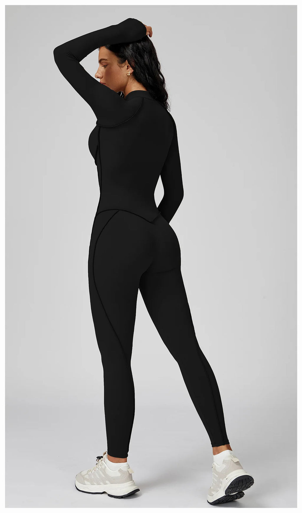 Women's Long Sleeve Yoga Bodysuit – High-Intensity Gym & Fitness Jumpsuit