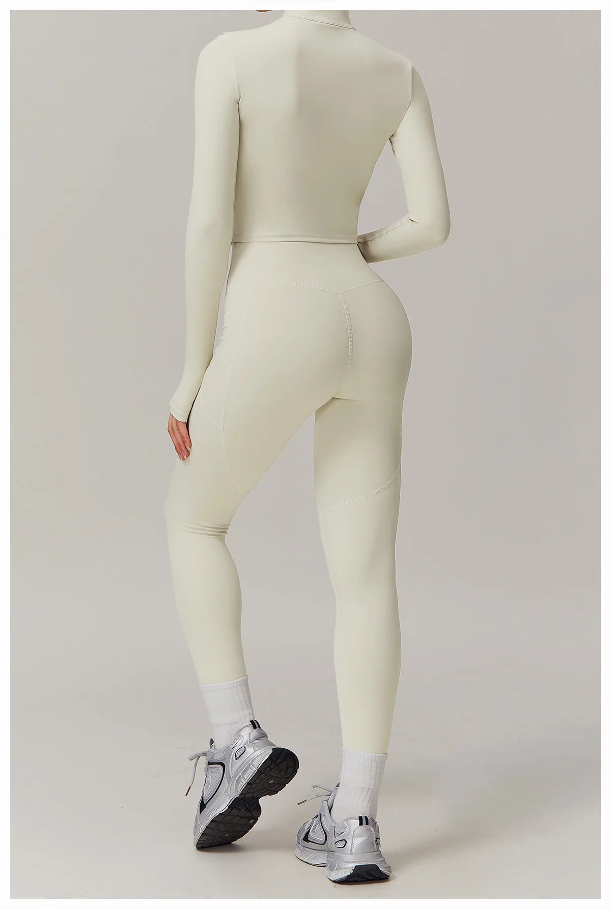 Women’s Slim Fit Zipper Jacket – Long Sleeve Fast-Dry Yoga & Fitness Top