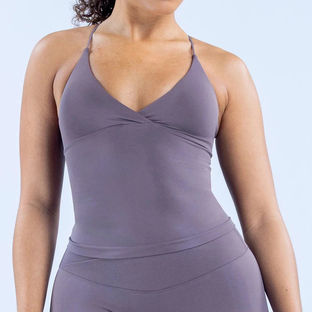 Vision Twist Front Longline Top Backless Sports Tank Top Women Yoga Vest with Removable Cups Fitness Camisole Running Gym Tops
