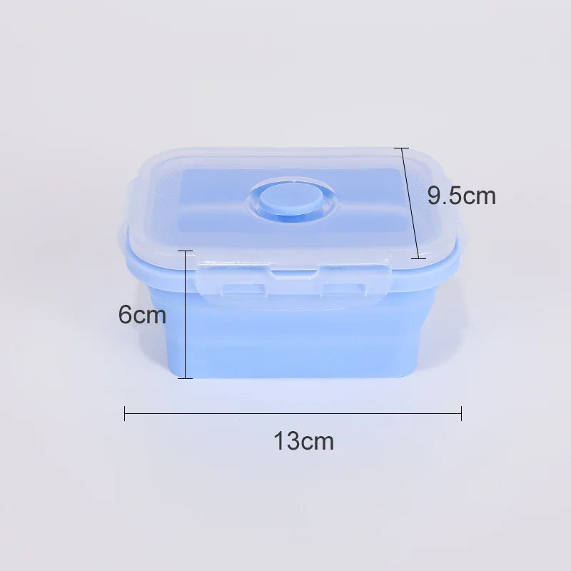 Collapsible Silicone Food Storage Containers – Stackable Lunch Box with Lid