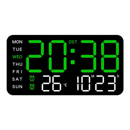 LED Digital Wall Clock with Voice Control