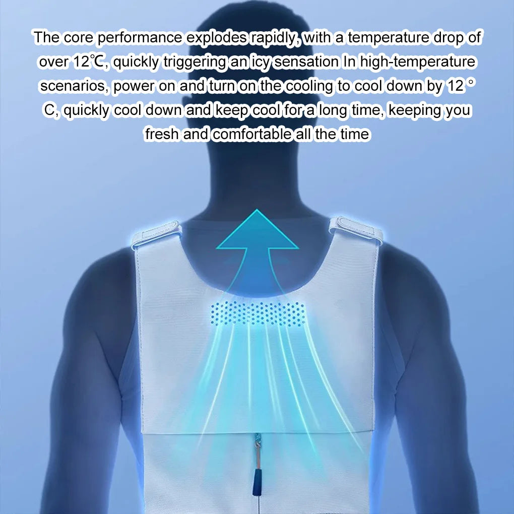 Semiconductor Refrigeration Cooling Air Conditioner Clothing Summer Air Conditioning Vest Outdoor Work Circulating Ice Clothes