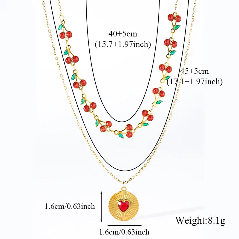 Gold-Plated Heart Pendant Necklace