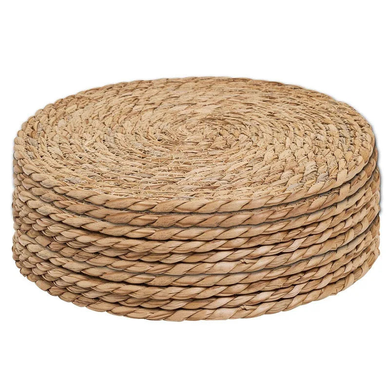 Handwoven Rattan Placemats – Round Heat Resistant Table Mats