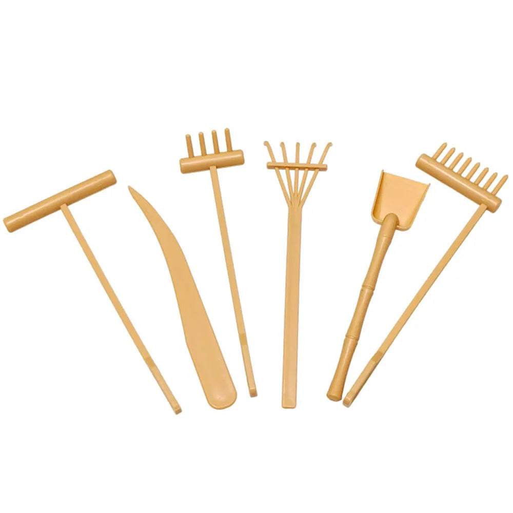 6PCS Zen Sand Garden Rake Set – Mini Meditation Sand Tray Tools