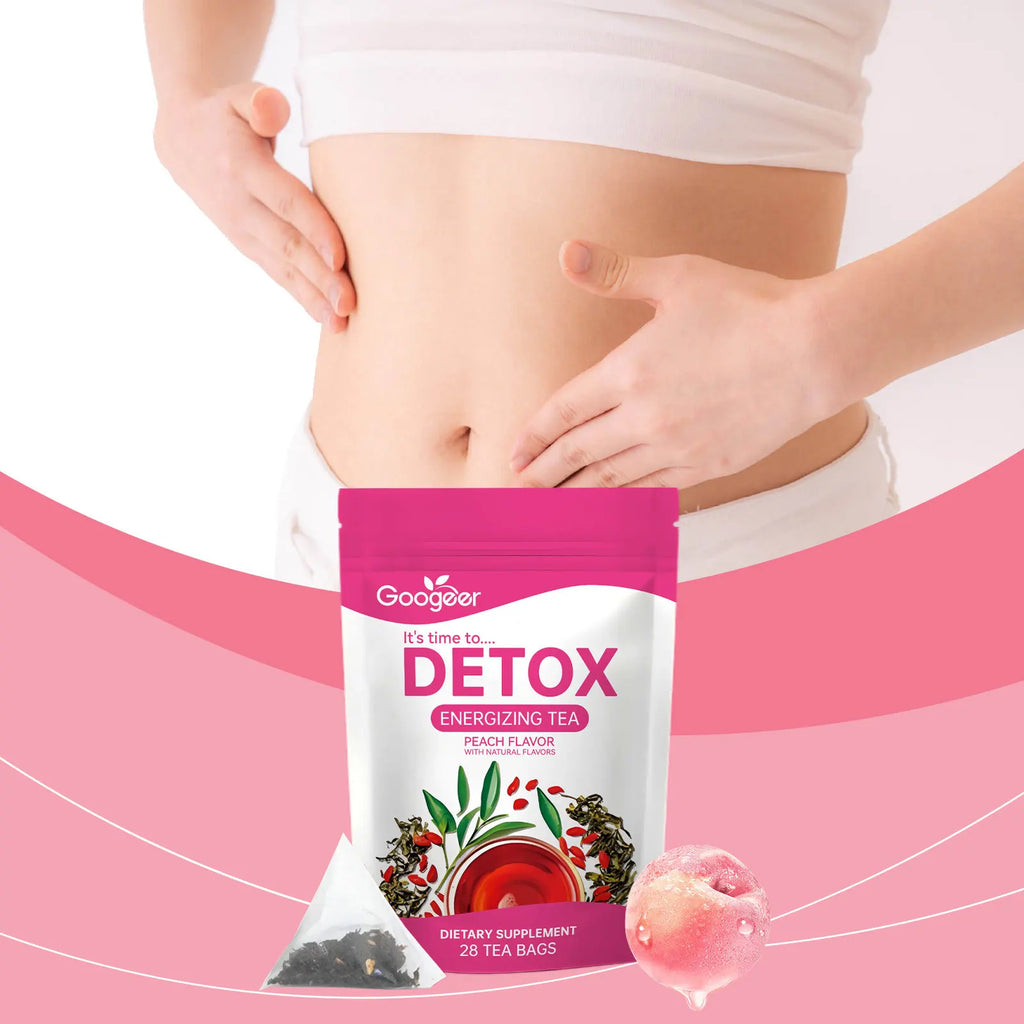 2 Bag Detox Tea for Women & Men Slimming Detox Cleanse, Flat Belly, Bloating, Healthy Weight Digestive Health, Peach Flavor