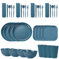 36PCS Wheat Straw Dinnerware Set – Eco Friendly Tableware Kit