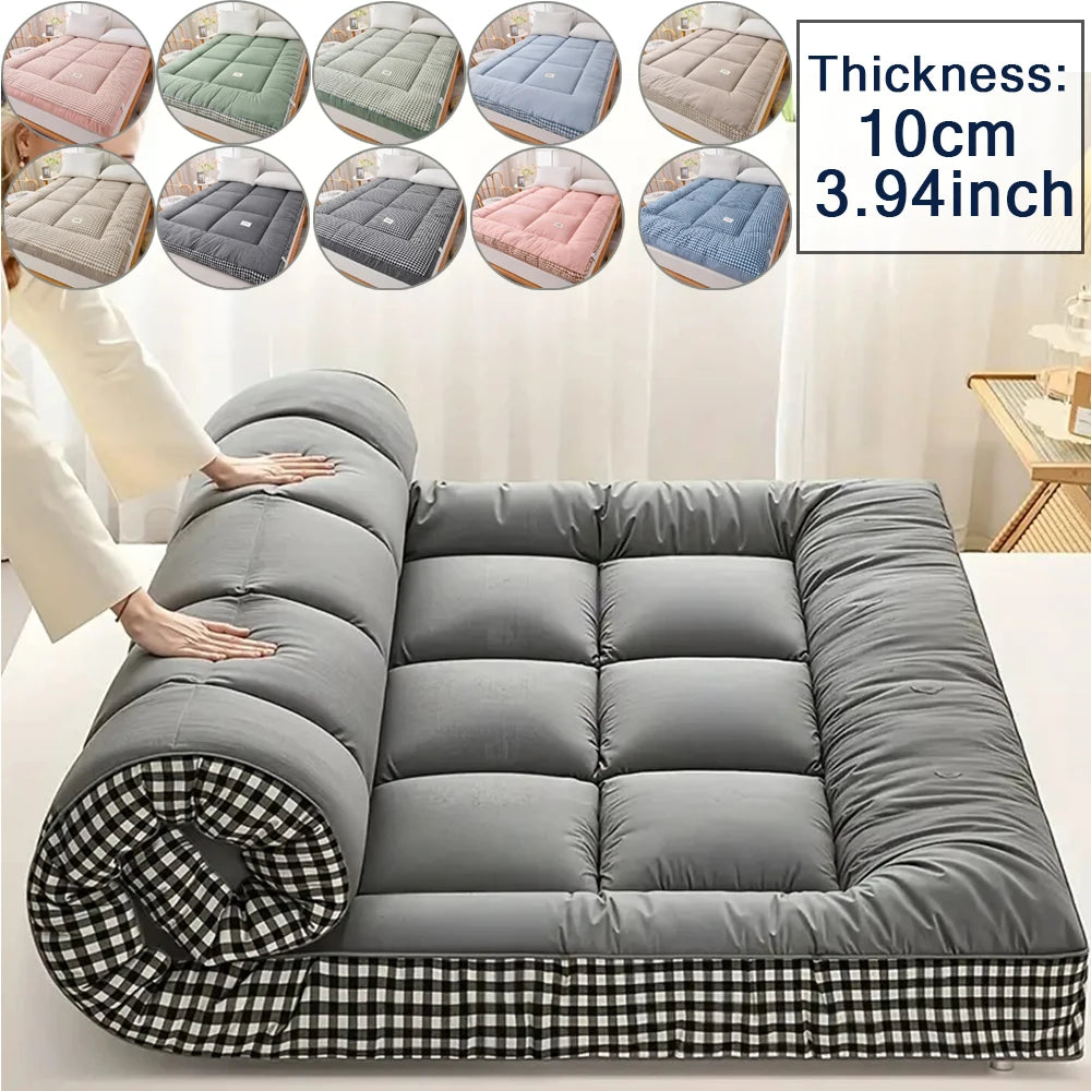 NewestFoldable Lightweight Portable Sleeping Pad/Tatami Mat Japanese Futon Mattress  Soft Fabric,Easy Storage & Travel Mattress