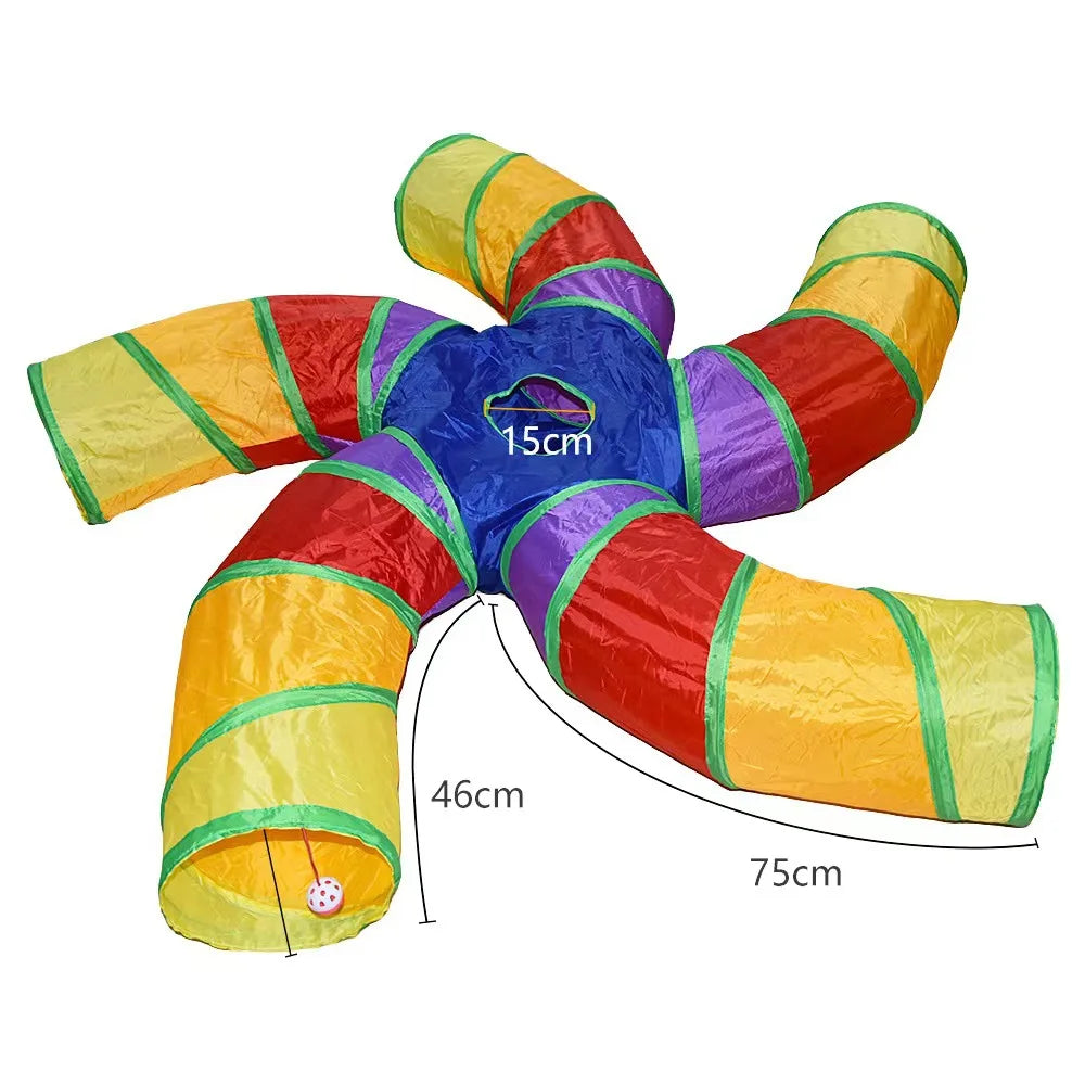 Cat Tunnel Toy – Interactive Peek Hole Tube for Indoor Cats