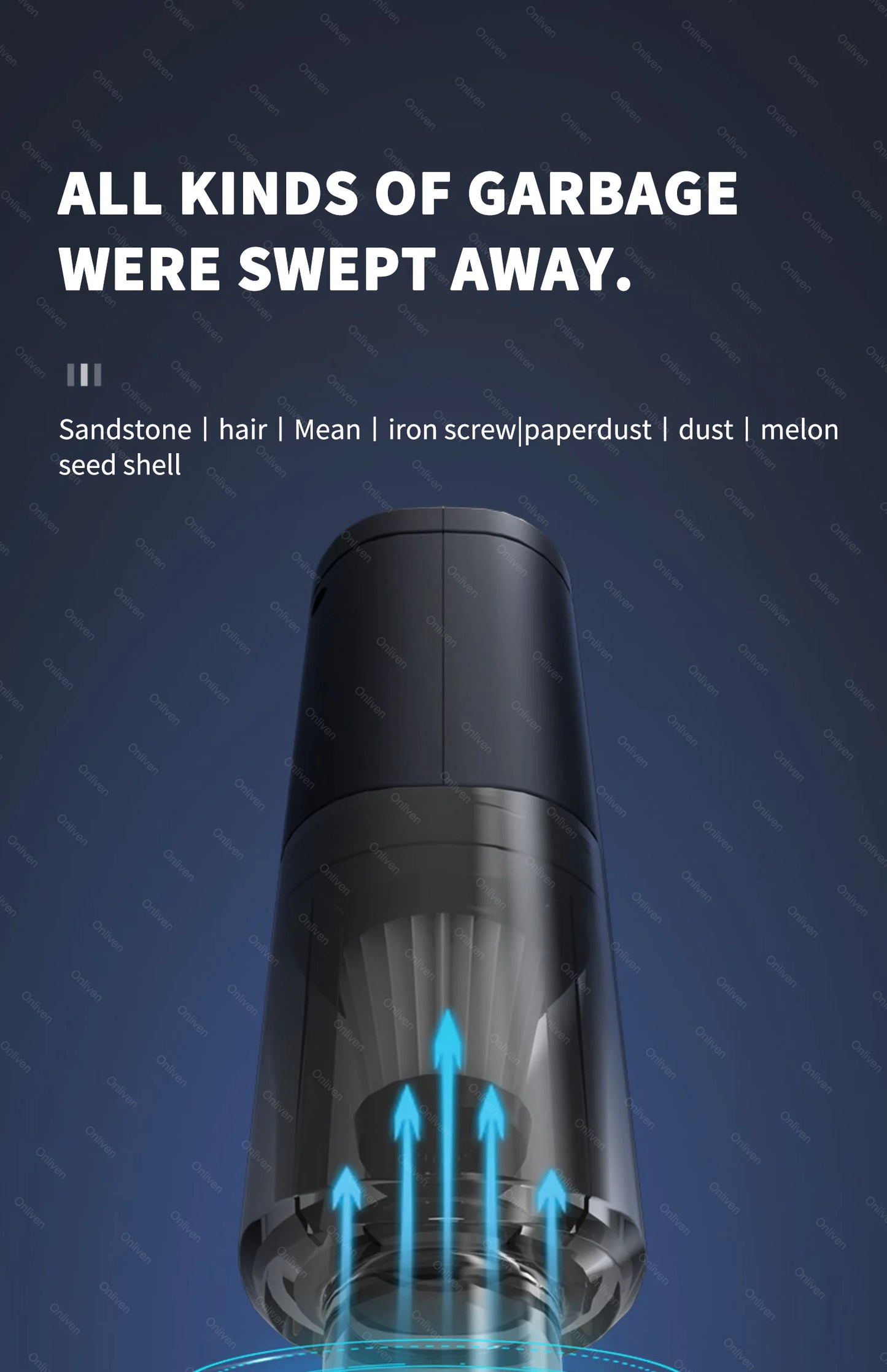 Cordless Car & Home Vacuum Cleaner – 98,000Pa High Suction, USB Rechargeable