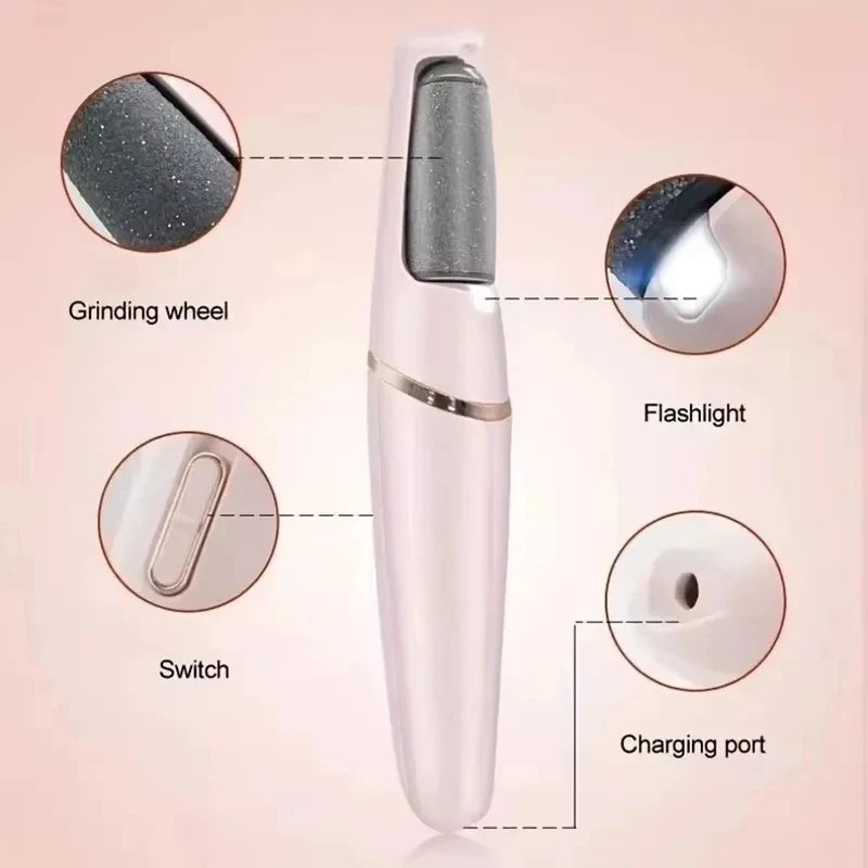 USB Electric Foot Pedicure Grinder – Rechargeable Dead Skin Removable Roller Tool