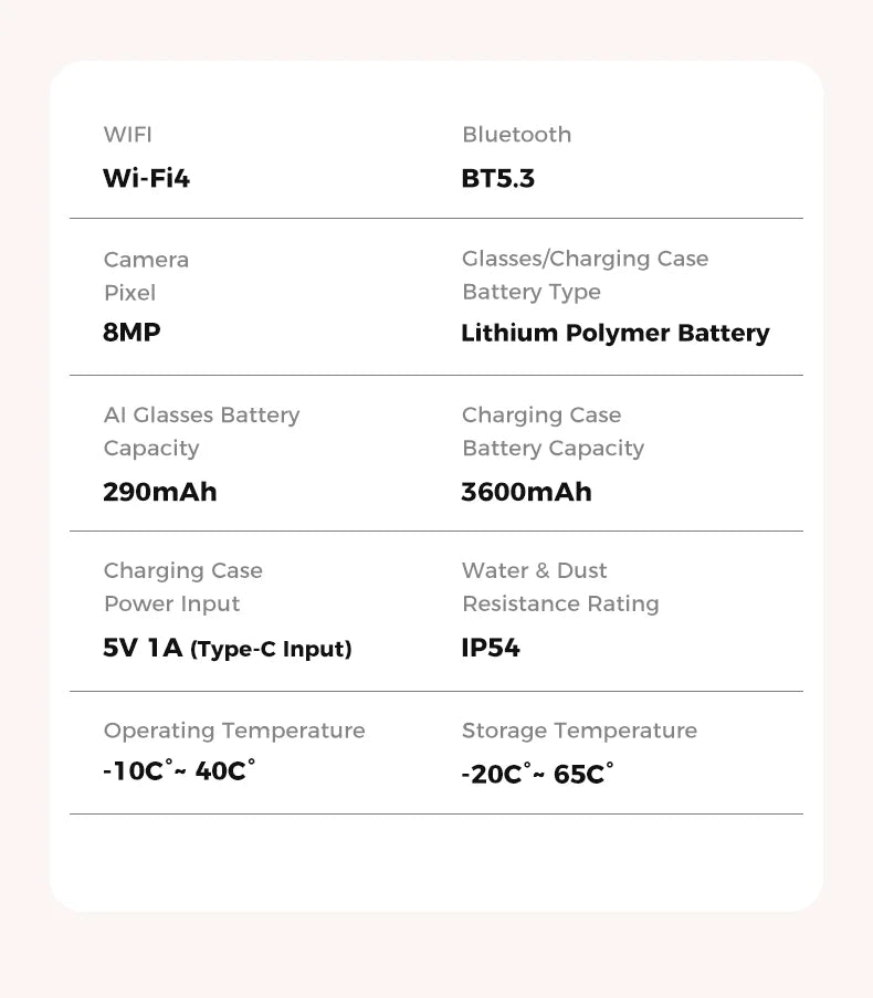 Study Travel Smart Glasses Men 800W Pixel Camera 4k Ultra HD 1080P Video Recording Take Photo AI Chat Music Call AI Glasses 2026