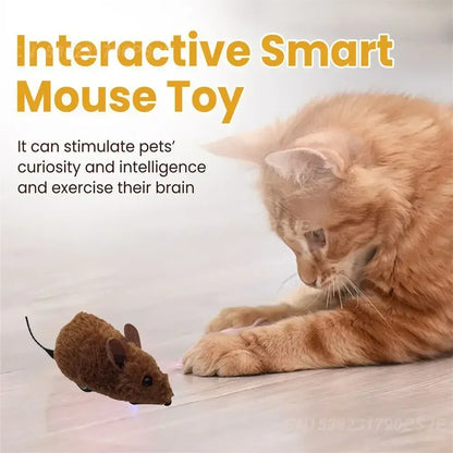 Interactive Plush Mouse Toy for Cats