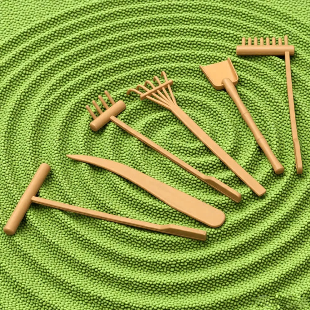 6PCS Zen Sand Garden Rake Set – Mini Meditation Sand Tray Tools