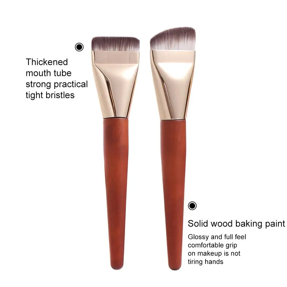 Ultra-Thin Flat Foundation Brush – Soft Synthetic Makeup Brush