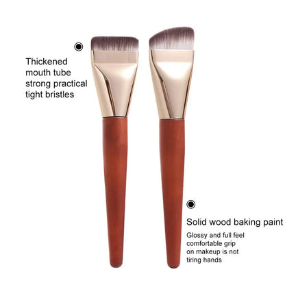 Ultra-Thin Flat Foundation Brush – Soft Synthetic Makeup Brush