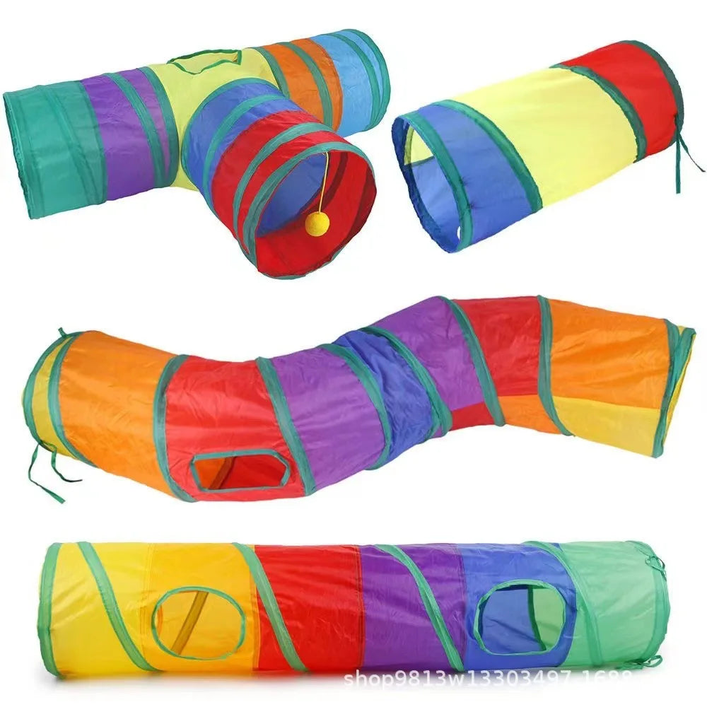 Cat Tunnel Toy – Interactive Peek Hole Tube for Indoor Cats