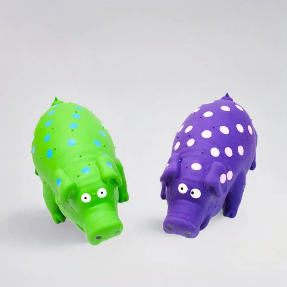 Squeaky Latex Pig Dog Toy – Durable Chew & Molar Cleaning Toy for Interactive Play